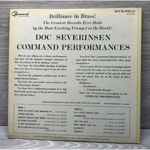 Doc Severinsen Command Performances Vinyl LP 1966 RS 904 Gatefold VG+ - Picture 4 of 6
